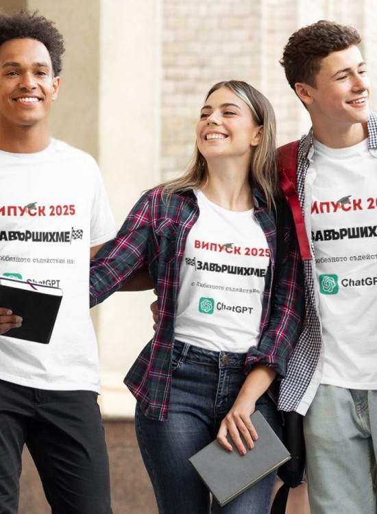 Тениска за абитуриенти ChatGPT - Абитуриенти - Jaba.bg