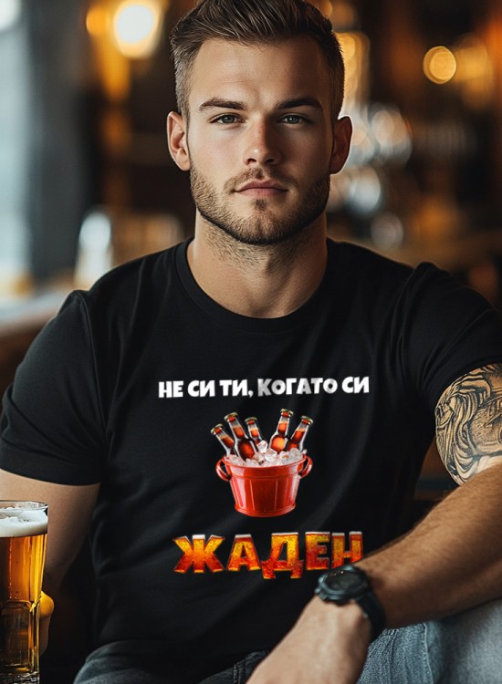 Тениска - Не си ти, когато си жаден - Бира - Jaba.bg
