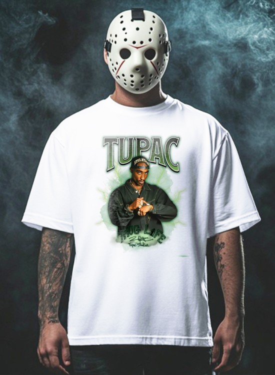 Тениска 2Pac Tupac Shakur Green - Хип-Хоп - Jaba.bg