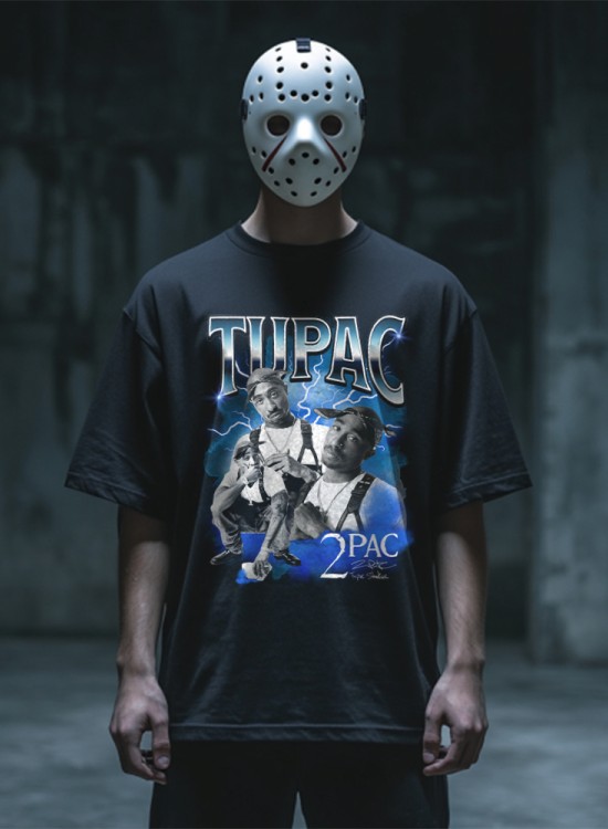 Тениска 2Pac Blue - Хип-Хоп - Jaba.bg