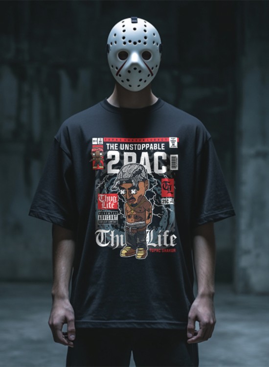 Тениска The Unstoppable 2Pac Tupac Shakur - Хип-Хоп - Jaba.bg
