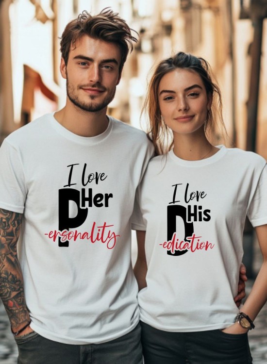 Тениска за двойки I LOVE HER/HIS DEDICATION - За двойки - Jaba.bg