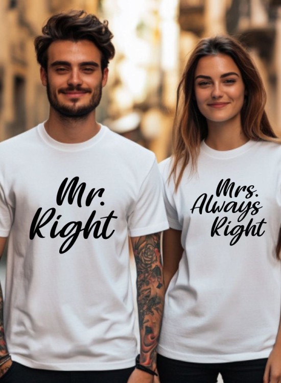 Тениска за двойки MRS ALWAYS REIGHT - За двойки - Jaba.bg