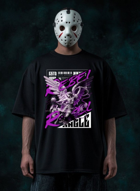 Овърсайз тениска Rebel Angel Streetwear - Стрийт дизайни - Jaba.bg