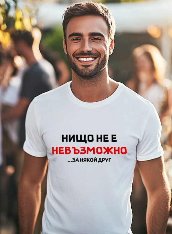Тениска - Нищо не е невъзможно - Смях - Jaba.bg