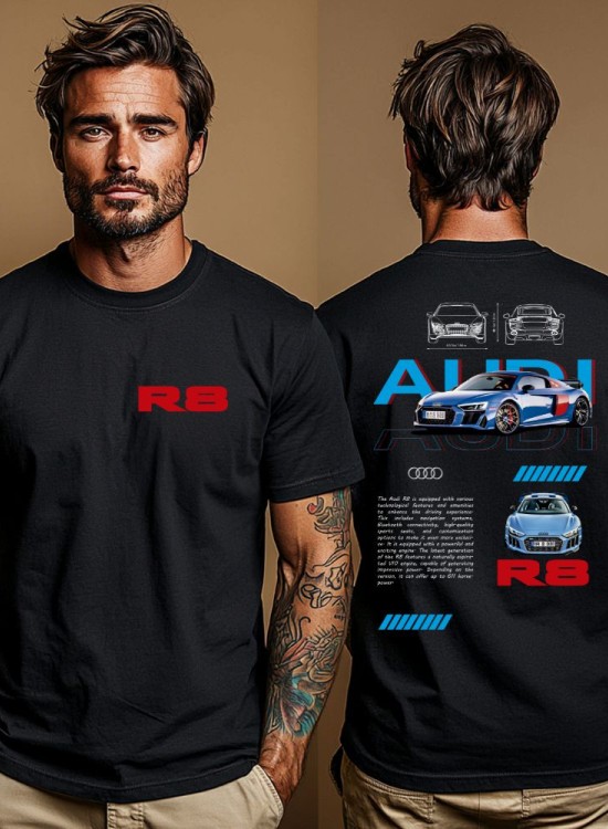 Мъжка тениска AUDI R8 - Коли - Jaba.bg