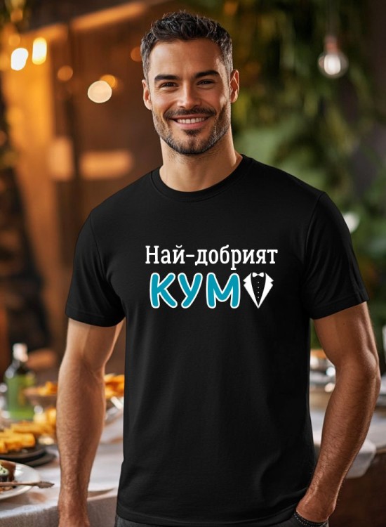 Тениска за ергенско парти - Най-добрият кум - Ергенско парти - Jaba.bg